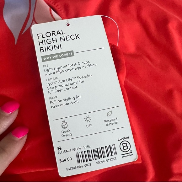 Athleta Two Piece High Rise Bathing Suit New - Picture 4 of 8